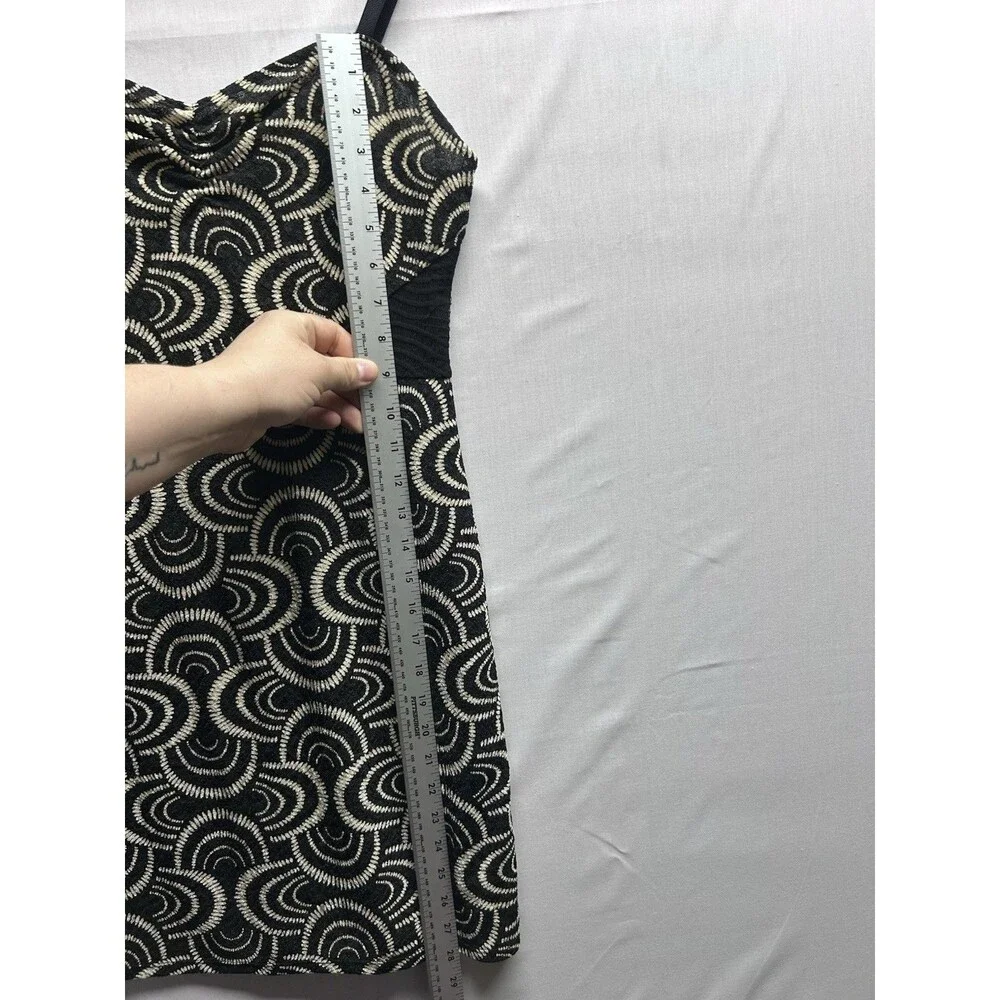 Free People Women’s M Lower East Side Black Lace Geometric Sheath Pencil Dress